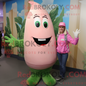 Pink Beanstalk maskot...