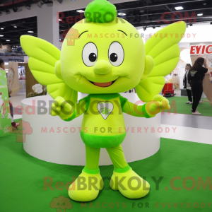 Lime Green Cupid mascot...