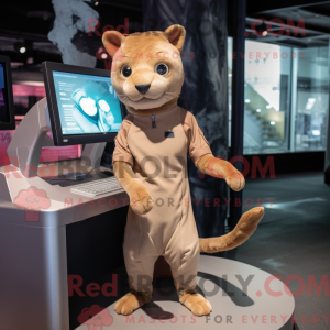 Máscara de Jaguarundi bege...