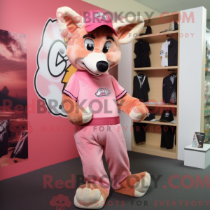 Rosa Dingo-maskotdraktfigur...