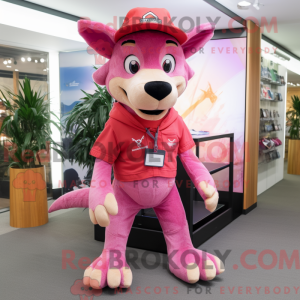 Rosa Dingo-maskotdraktfigur...