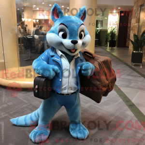 Blue Squirrel maskot...
