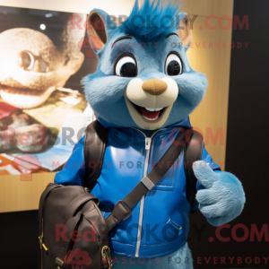 Blue Squirrel maskot...