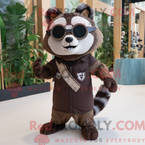 Brown Raccoon mascot...