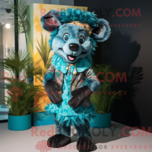 Turquoise Hyena mascot...