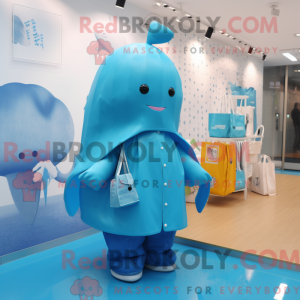 Maskotka Cyan Whale drakt...
