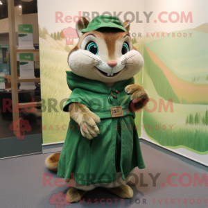 Grøn Chipmunk maskot...