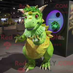 Limegrønn Triceratops...