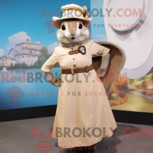 Tan Flying Squirrel maskot...