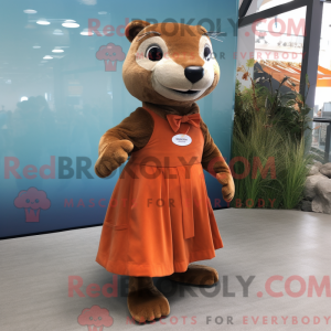 Rust Otter-maskotdraktfigur...