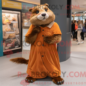 Rust Otter-maskotdraktfigur...