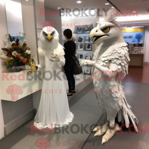 Silver Hawk mascot costume...