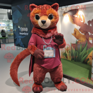 Bordowa maska Jaguarundi w...