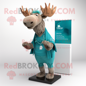 Cyan Irish Elk maskot...