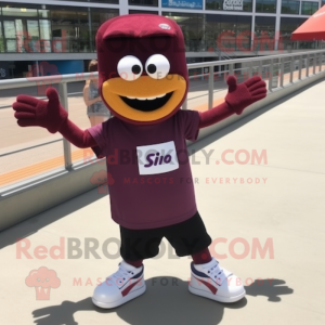 Maroon Skateboard maskot...