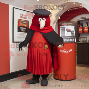 Rød Guinness maskot kostume...