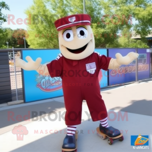 Maroon Skateboard maskot...