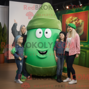 Grøn Zucchini maskot...