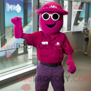 Magenta Ice mascot costume...
