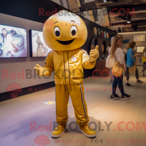 Gold Volleyball Ball maskot...