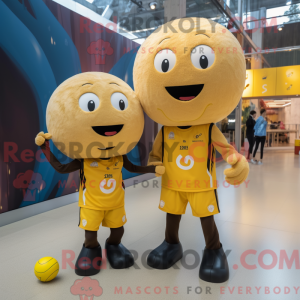 Gold Volleyball Ball maskot...