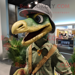 Oliven Utahraptor maskot...
