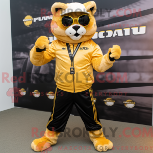 Gouden Puma-mascottekostuum...