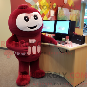 Maroon Computer mascot...