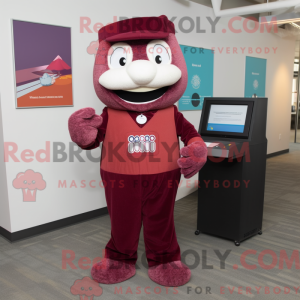 Maroon Computer mascot...