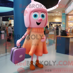 Peach Squid mascot costume...