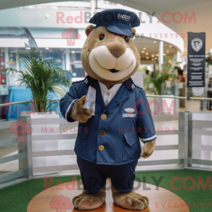 Navy Capybara mascot...