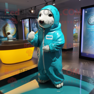 Teal Seal mascotte kostuum...