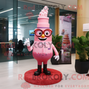 Rosa bryllupskake maskot...