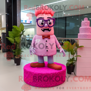 Rosa bryllupskake maskot...