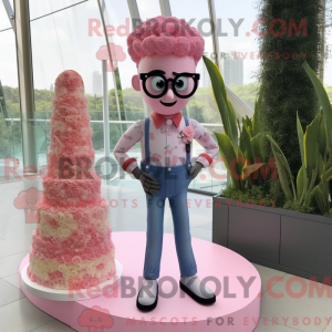 Roze bruidstaart mascotte...