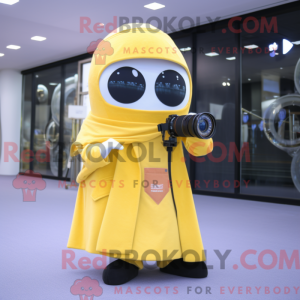 Gul kamera maskot kostume...