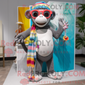 Figura de máscara de Macaco Cinzento com capuz e máscara - Macacos mascotes - REBROKO_312774 - RedBrokoly.com