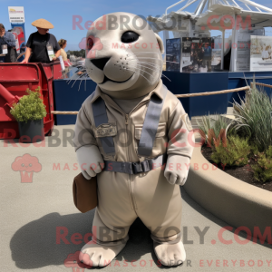 Silver Sea Lion mascot...