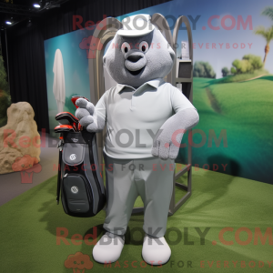 Gray Golf Bag mascot...