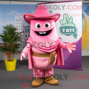 Pink Fajitas maskot kostume...