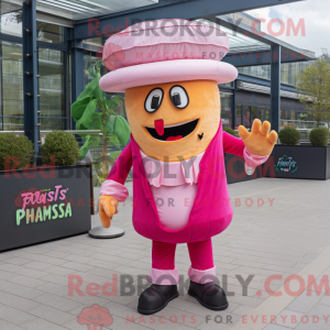 Pink Fajitas maskot kostume...