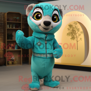 Turquoise Meerkat mascot...