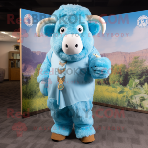 Sky Blue Buffalo maskot...