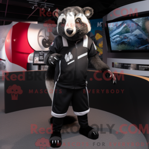 Black Badger mascot costume...
