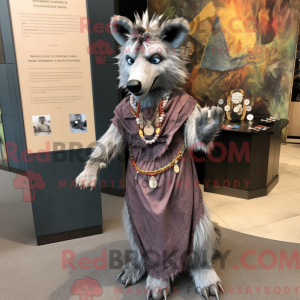 Grå hyæne maskot kostume...