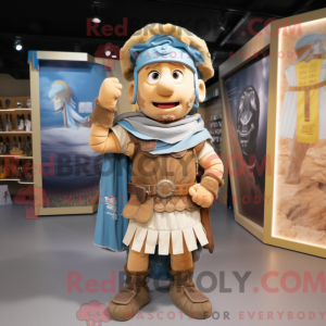 Tan Roman Soldier maskot...