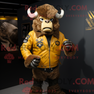 Goldener Bison Maskottchen...