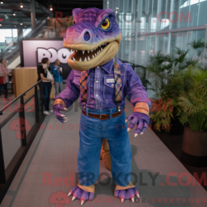 Lilla Allosaurus maskot...