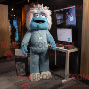 Blå Yeti-maskotdraktfigur...