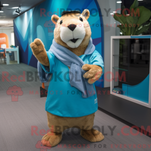 Turkis Capybara maskot...